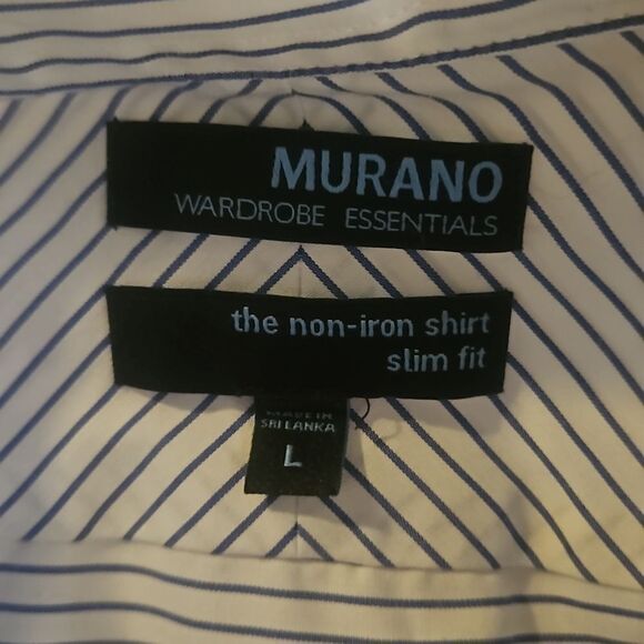 MURANO SLIM FIT SHIRT BLUE STRIPE size L - Picture 3 of 7